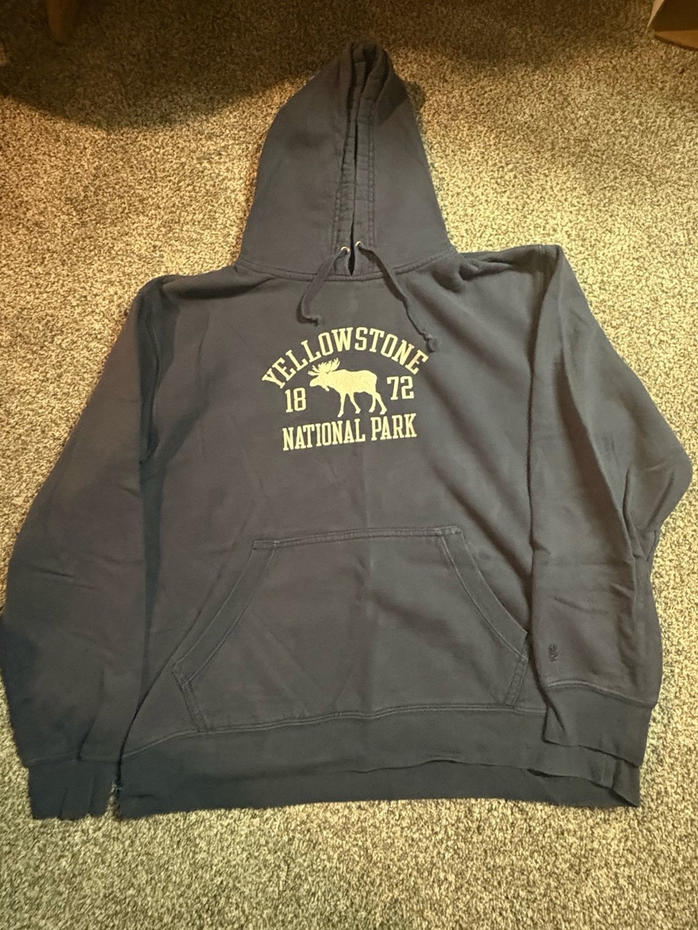 Gear For Sports Navy Pullover Hoodie with Yellow Yellowstone Graphic